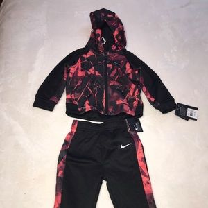 Nike 2-Piece Tracksuit Set (Baby Size 18 M) Full Zip Jacket/Pants Black